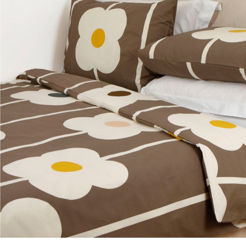 Orla Kiely Giant Abacus XL Twin Duvet Set - Mushroom With 2 Matching Shams